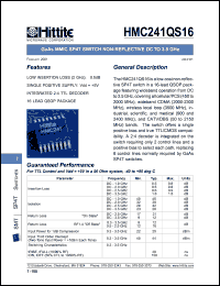 HMC241QS16 Datasheet