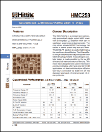 HMC258 Datasheet