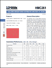 HMC261 Datasheet
