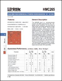 HMC265 Datasheet