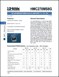 HMC278MS8G Datasheet
