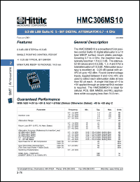 HMC306MS10 Datasheet