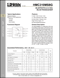 HMC310MS8G Datasheet