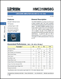 HMC318MS8G Datasheet