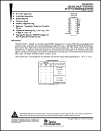 CD54HC4017F3A Datasheet