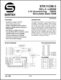 STK11C88-3P55I Datasheet