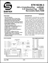 STK16C88-W20 Datasheet
