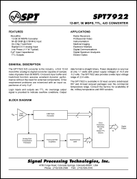 SPT7922SCJ Datasheet