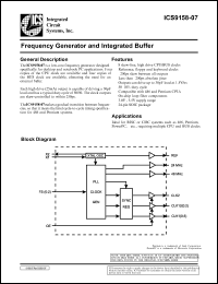 ICS9158-04M Datasheet