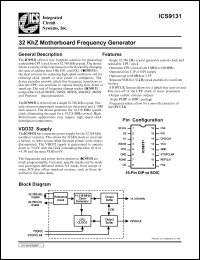 ICS9131-01CS16 Datasheet