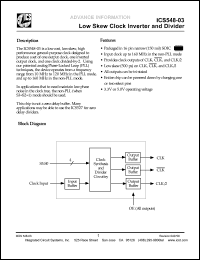 ICS548G-05 Datasheet