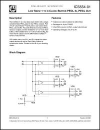 ICS554G-01 Datasheet