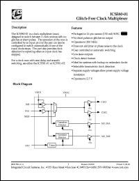 ICS580M-01T Datasheet