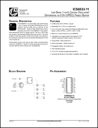 ICS8533AG-01T Datasheet