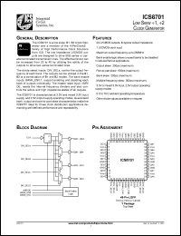 ICS8701CYI Datasheet