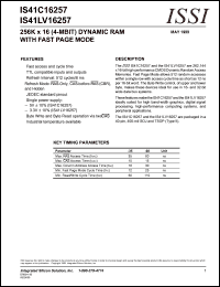 IS41C16257-35TI Datasheet