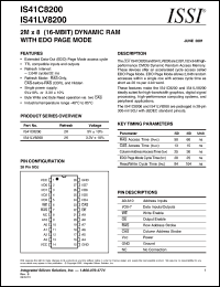 IS41C8200-50JI Datasheet