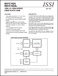IS61C1024L-15H Datasheet