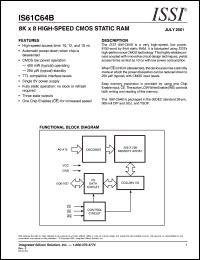 IS61C64B-12J Datasheet