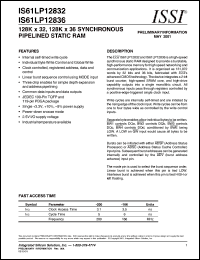 IS61LP12836-166BI Datasheet