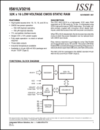 IS61LV3216-20TI Datasheet