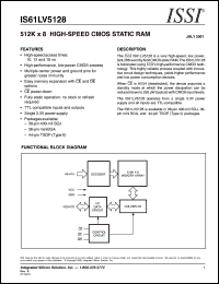 IS61LV5128-12T Datasheet