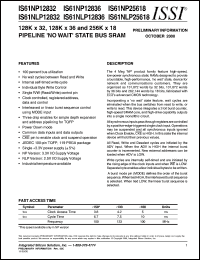 IS61NP12836-5TQI Datasheet