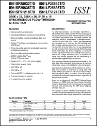 IS61SF25636D-9TQ Datasheet