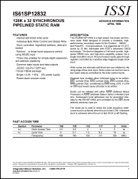 IS61SP12832-117TQI Datasheet