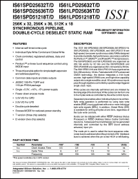IS61LPD25636T-150TQ Datasheet