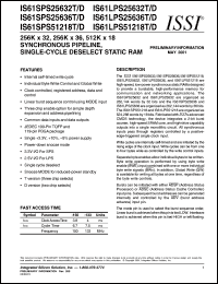 IS61LPS25636D-133TQII Datasheet