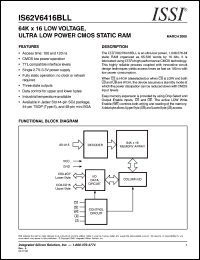 IS62V6416BLL-12KI Datasheet