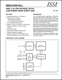 IS62LV25616LL-85MI Datasheet