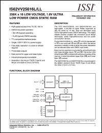 IS62VV25616L-10MI Datasheet