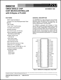 IS89C52-40PQI Datasheet