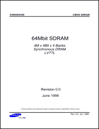 K4S640432D-TC/L10 Datasheet