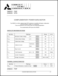 2N6055 Datasheet