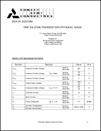 BDX18N Datasheet
