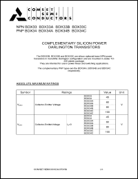 BDX34 Datasheet
