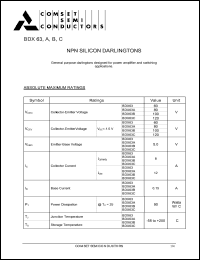 BDX63A Datasheet