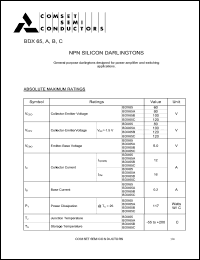BDX65C Datasheet