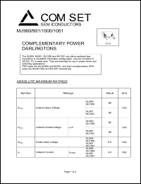 MJ901 Datasheet