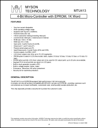 MTU413 Datasheet