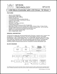MTU418 Datasheet