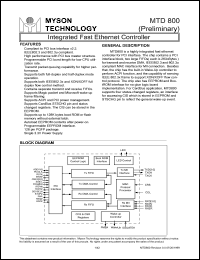 MTD800 Datasheet