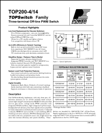 TOP210PF1 Datasheet