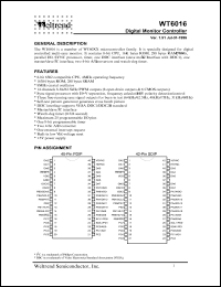 WT6016 Datasheet