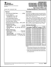 CD74HC4051M96 Datasheet