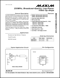 MAX4117ESA Datasheet