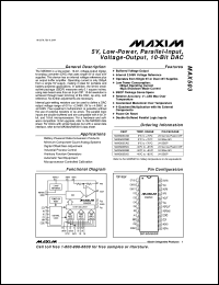 MAX5101AEUE Datasheet